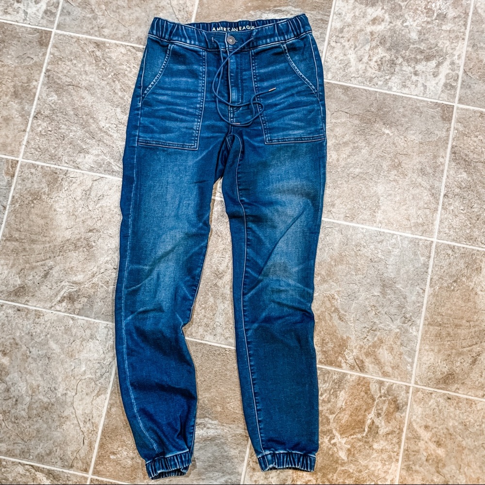 American Eagle Jegging Joggers, 6L, Deep Waters